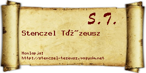 Stenczel Tézeusz névjegykártya
